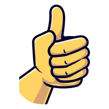 5 star review with thumbs up sticker