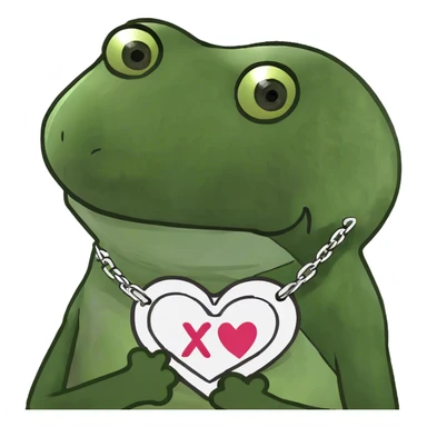 The letters "xo" with a small heart between them at the top sticker