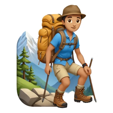backpacked mountain wanderer sticker