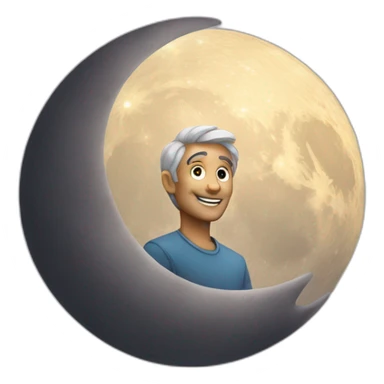man auf dem mond sticker