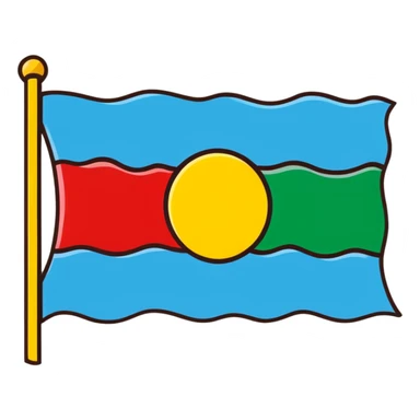 Kurdish flag with sun symbol sticker