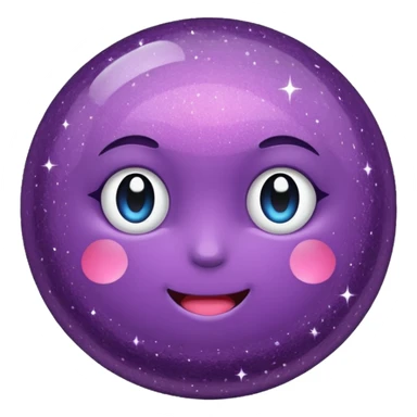 bolinha glitter roxo sticker