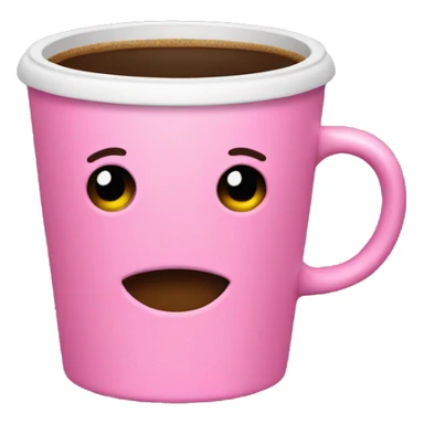 Pink coffee cup  sticker