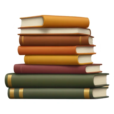 Stack of books in autumnal tones sticker
