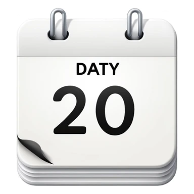 white date calendar with number 29 sticker