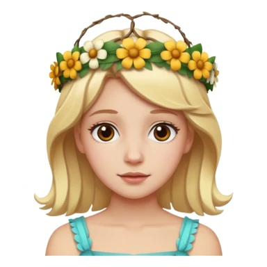 white girl with blond middle part sticker