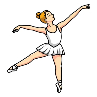 classic ballet dancer sticker