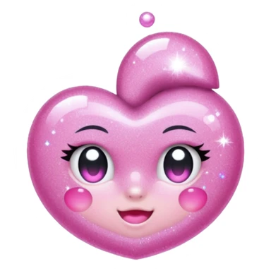 glitter pink Douyin sticker