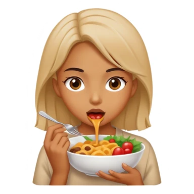 Girl Eating food sticker