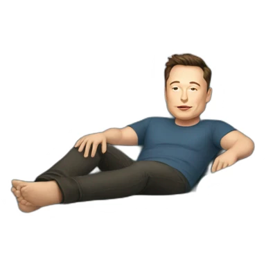 Elon musk couché sticker