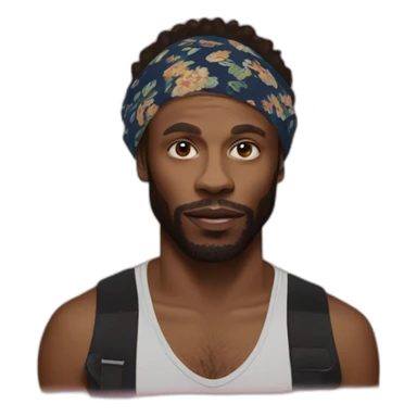 Jpegmafia wearing a bandana sticker