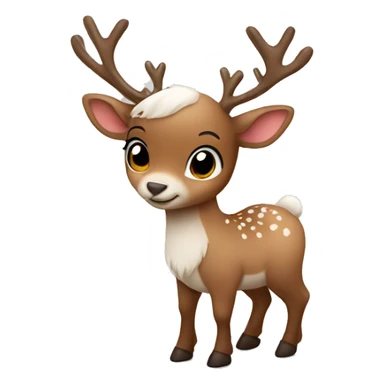 Cute baby reindeer sticker