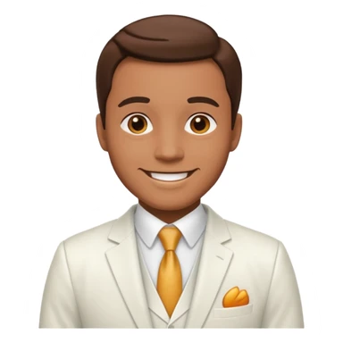 man wearing white suit  sticker