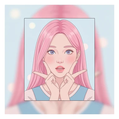 kpop album, cute, expressive, minimal sticker