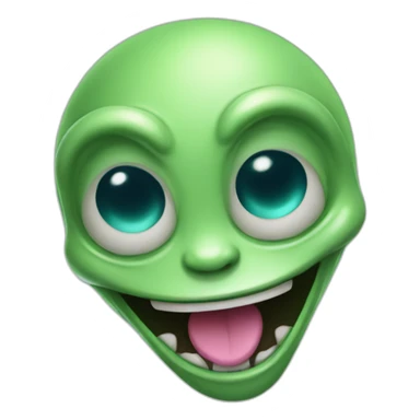 happy alien sticker