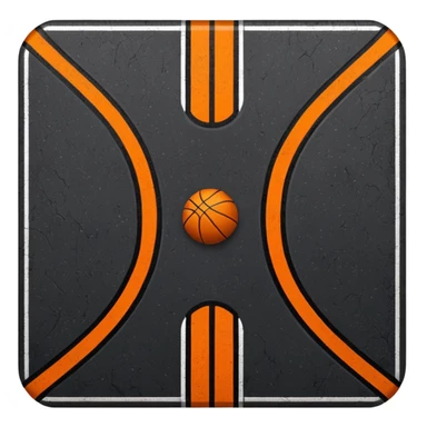 Basketball ground sticker