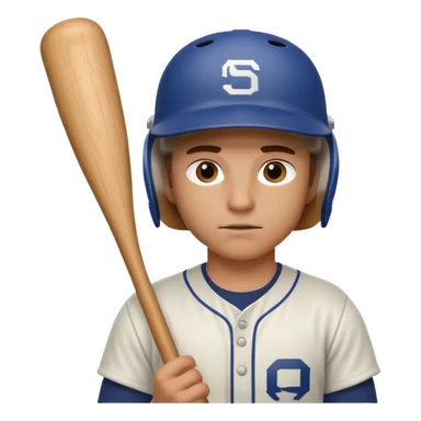 baseball player batting sticker