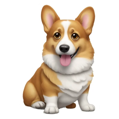 Corgi with binky  sticker