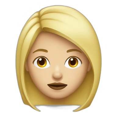 Blond hair woman pout sticker