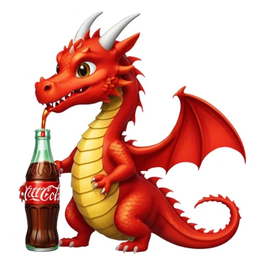 Un dragon tomando cocaa sticker