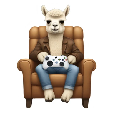 Alpaca playing Xbox sticker