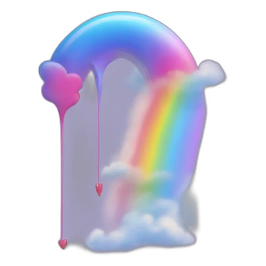 Coeur arc en ciel sticker