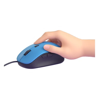a hand clicking a mouse, fluent 3D style sticker