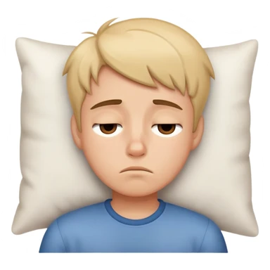 tired boy with sleepy expression sticker