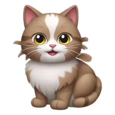 Cat grooming itself sticker