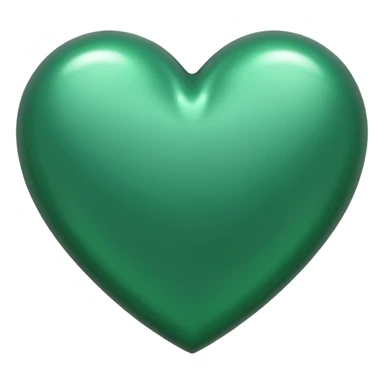 heart with a metallic green finish sticker