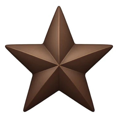 dark brown star sticker