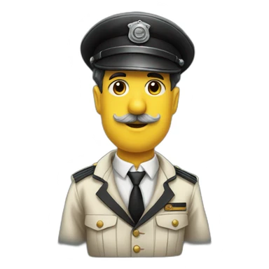 charlie chaplin with uniform sticker