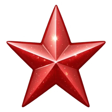 red glitter star sticker