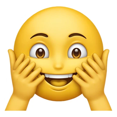 Smily Emoji Face with Hand Over Mouth  sticker