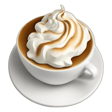 Coffee with whipped cream on top sticker