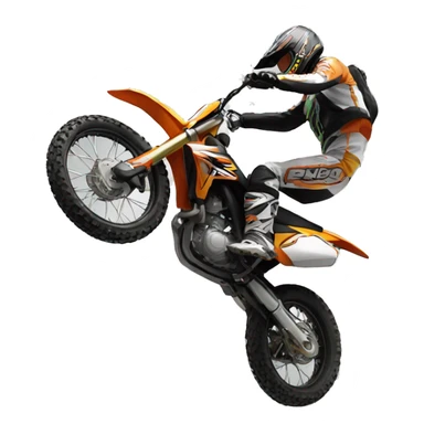 Motocross en wheeling sticker