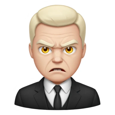 very angry male boss in suit sticker