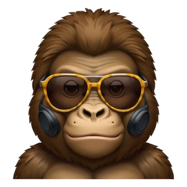 Buff gorilla wearing sunglasses  sticker