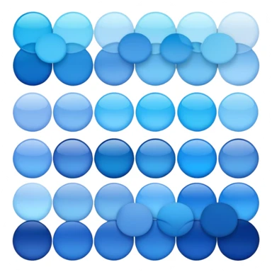 Different shades of blue coming together to make a circle sticker