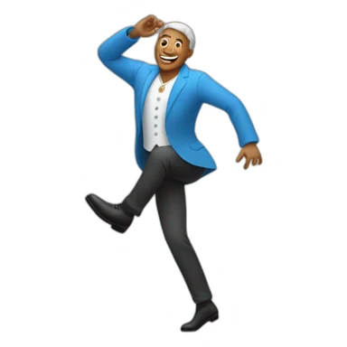 Un homme abiller en noël qui danse  sticker