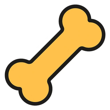color outline icon of a bone sticker