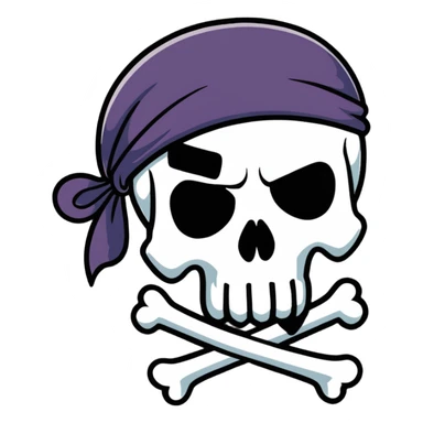 One Piece pirate skull logo sticker