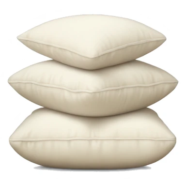 Stack of Cream colored small pillows sticker