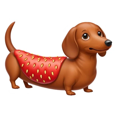 Strawberry weiner dog sticker