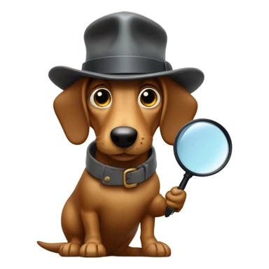 Wiener dog detective sticker