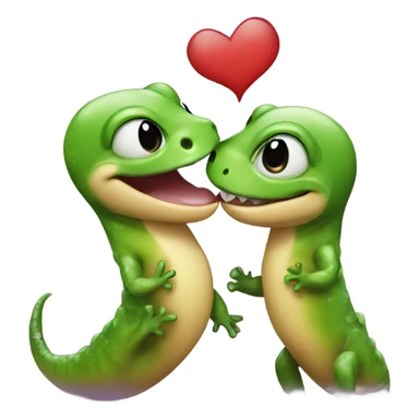 Salamander happy with kiss sticker