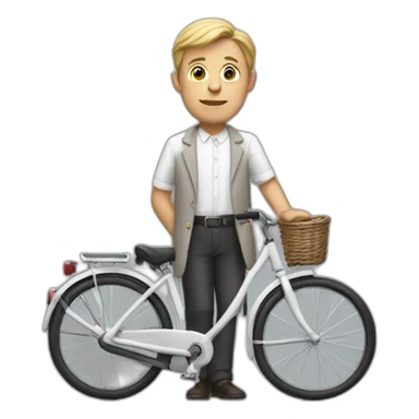 White Alfred with a bike sticker