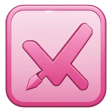 heavy check mark checkbox pink sticker