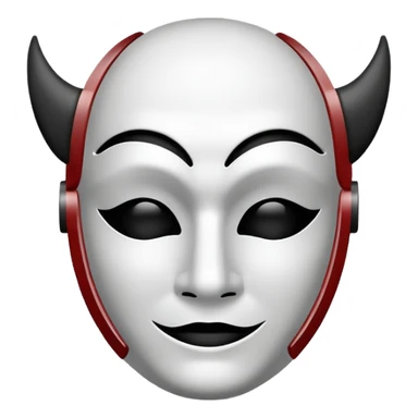 Create this emoji : 🎭 but in White and black and gray sticker