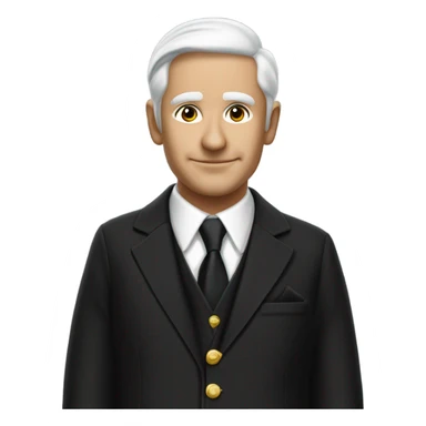 Modern English FREEMASON wearing black lounge suit jacket and Masonic Apron sticker